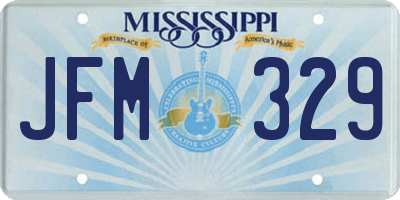 MS license plate JFM329