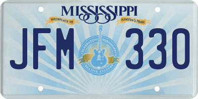 MS license plate JFM330