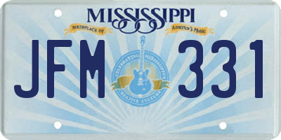 MS license plate JFM331