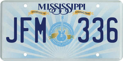 MS license plate JFM336