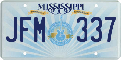 MS license plate JFM337
