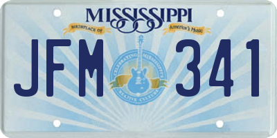 MS license plate JFM341