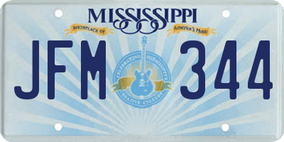 MS license plate JFM344