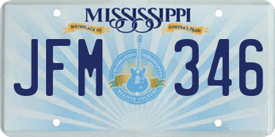 MS license plate JFM346