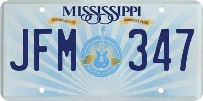 MS license plate JFM347