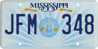 MS license plate JFM348