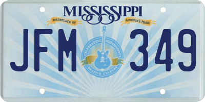 MS license plate JFM349