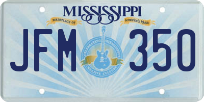 MS license plate JFM350