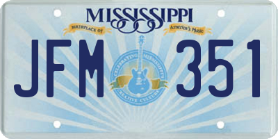 MS license plate JFM351