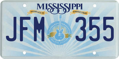 MS license plate JFM355