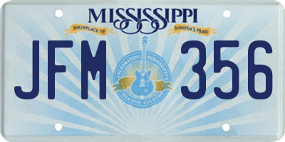 MS license plate JFM356