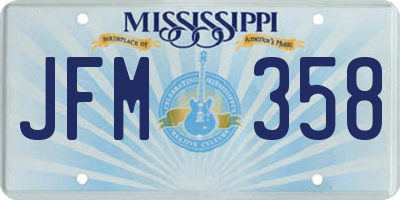 MS license plate JFM358