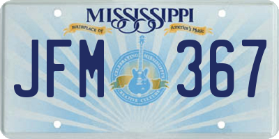 MS license plate JFM367
