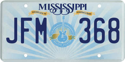 MS license plate JFM368