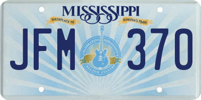 MS license plate JFM370