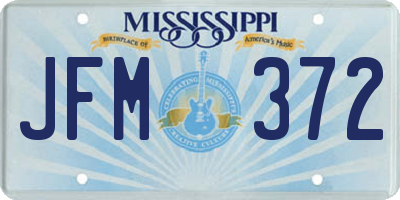 MS license plate JFM372