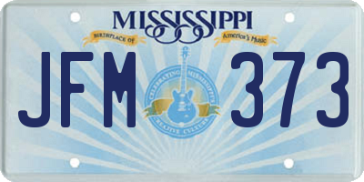 MS license plate JFM373