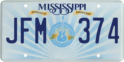 MS license plate JFM374