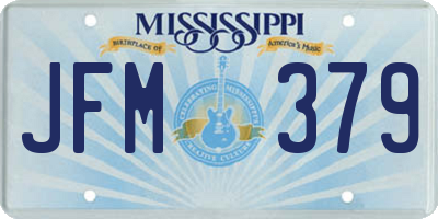 MS license plate JFM379