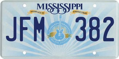 MS license plate JFM382