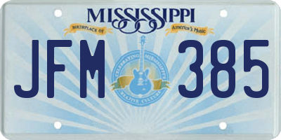 MS license plate JFM385