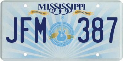 MS license plate JFM387