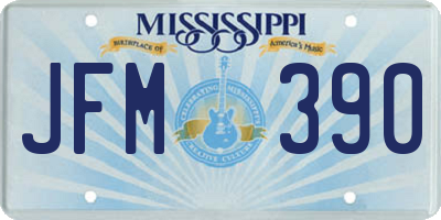 MS license plate JFM390