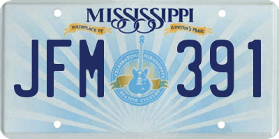 MS license plate JFM391