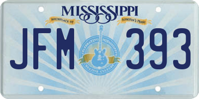 MS license plate JFM393