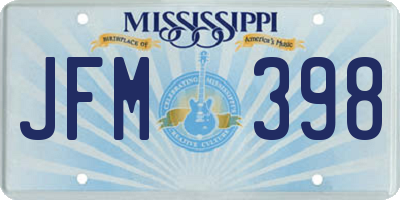 MS license plate JFM398