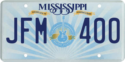 MS license plate JFM400