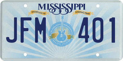 MS license plate JFM401