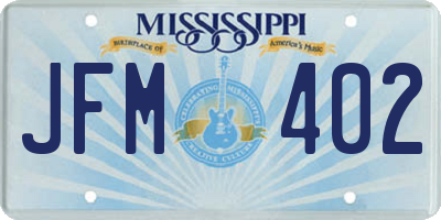 MS license plate JFM402