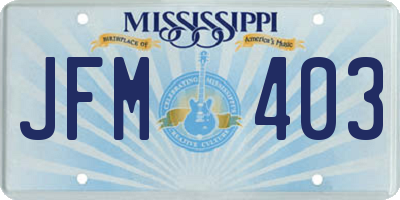 MS license plate JFM403