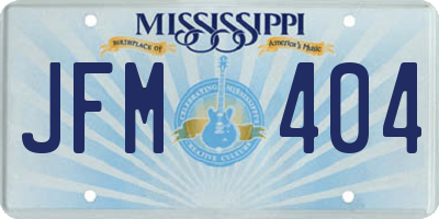 MS license plate JFM404