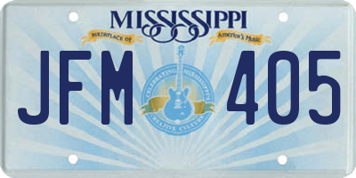 MS license plate JFM405