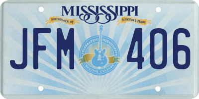 MS license plate JFM406