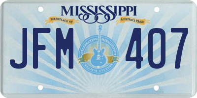 MS license plate JFM407
