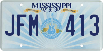 MS license plate JFM413