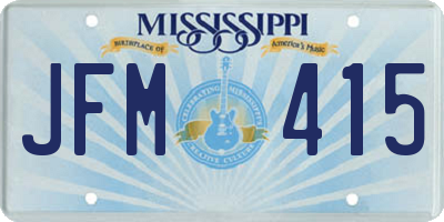 MS license plate JFM415