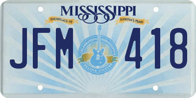 MS license plate JFM418