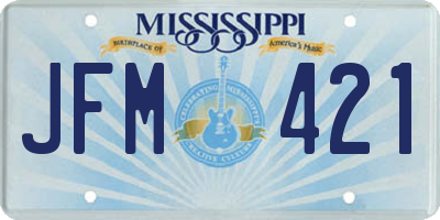 MS license plate JFM421