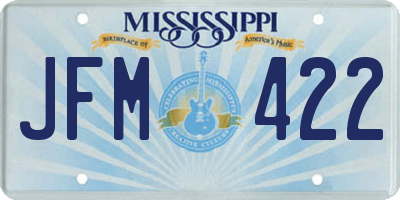 MS license plate JFM422
