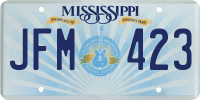 MS license plate JFM423