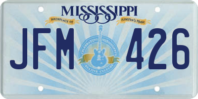 MS license plate JFM426