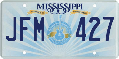 MS license plate JFM427