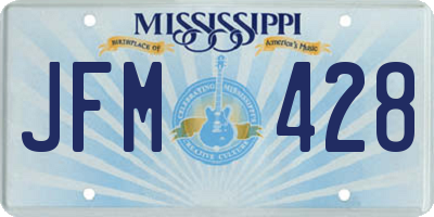 MS license plate JFM428