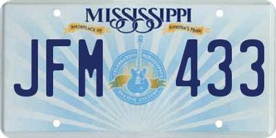 MS license plate JFM433