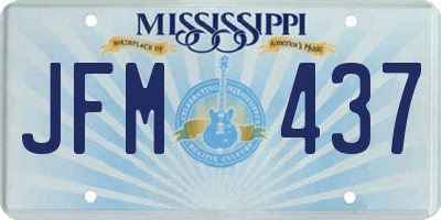 MS license plate JFM437