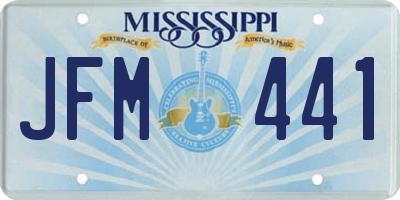 MS license plate JFM441